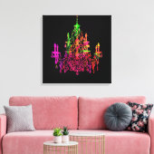 PixDezines DIY Bckgrnd/Murano Glass Chandelier キャンバスプリント (インサイチュ (リビング))