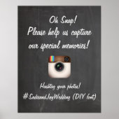 PixDezines DIY Chalkboard/Instagramサイン ポスター (正面)