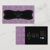 PixDezines diy color, flora damask 名刺 (正面/裏面)