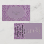 PixDezines diy color, flora damask 名刺 (正面/裏面)