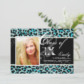 PixDezines diy colors/2012 Grads、cheetahプリント 招待状 (スタンド正面)