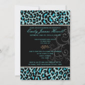 PixDezines diy colors/2012 Grads、cheetahプリント 招待状 (裏面)