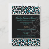 PixDezines diy colors/2012 Grads、cheetahプリント 招待状 (裏面)