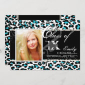 PixDezines diy colors/2012 Grads、cheetahプリント 招待状 (正面/裏面)