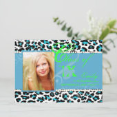 PixDezines diy colors/2012 Grads、cheetahプリント 招待状 (スタンド正面)