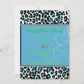 PixDezines diy colors/2012 Grads、cheetahプリント 招待状 (裏面)