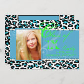 PixDezines diy colors/2012 Grads、cheetahプリント 招待状 (正面/裏面)