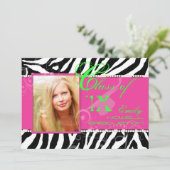 PixDezines diy colors/2012 Grads、zebra print 招待状 (スタンド正面)