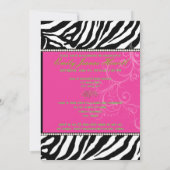 PixDezines diy colors/2012 Grads、zebra print 招待状 (裏面)