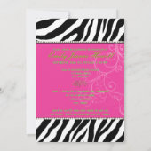 PixDezines diy colors/2016 Grads、zebra print 招待状 (裏面)