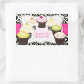 PixDezines diy colors, cupcake+olivia damask 長方形シール (バッグ)