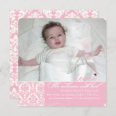 PixDezines diy colors、fotosの誕生の発表 案内状 (正面/裏面)