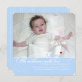 PixDezines diy colors、fotosの誕生の発表 案内状 (正面/裏面)