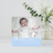 PixDezines diy colors、fotosの誕生の発表 案内状 (スタンド正面)