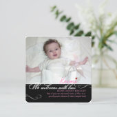 PixDezines diy colors、fotosの誕生の発表 案内状 (スタンド正面)