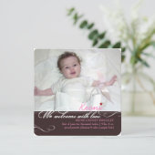 PixDezines diy colors、fotosの誕生の発表 案内状 (スタンド正面)