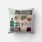 PixDezines DIY Instagramコラージュ写真、DIYカラー クッション (裏面)