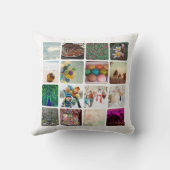 PixDezines DIY Instagramコラージュ写真、DIYカラー クッション (裏面)