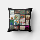 PixDezines DIY Instagramコラージュ写真、DIYカラー クッション (裏面)