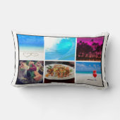 PixDezines DIY Instagram Collage写真、DIYカラー ランバークッション (裏面)