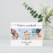 PixDezines DIYcolor/結婚s写真感謝していユー ポストカード (スタンド正面)