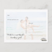 PixDezines DIYcolor/結婚s写真感謝していユー ポストカード (裏面)