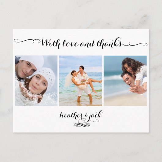 PixDezines DIYcolor/結婚s写真感謝していユー ポストカード (正面)