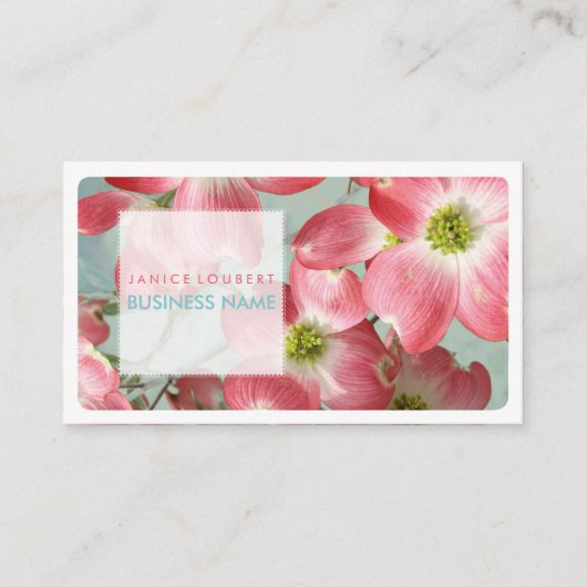 PixDezines Dogwood/写真 名刺 (正面)