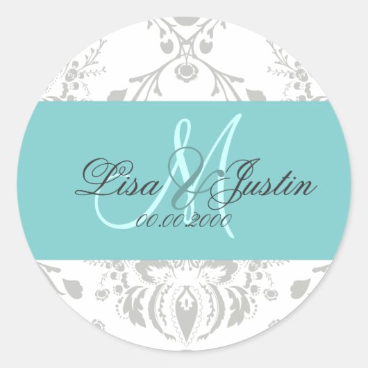 PixDezines dolce damask diyカラー ラウンドシール (正面)