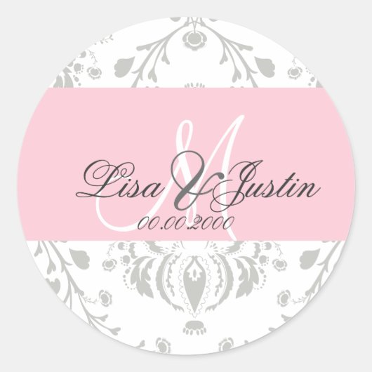 PixDezines dolce damask diyカラー ラウンドシール (正面)