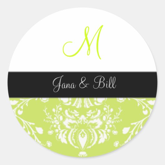 PixDezines dolce damask diyカラー ラウンドシール (正面)