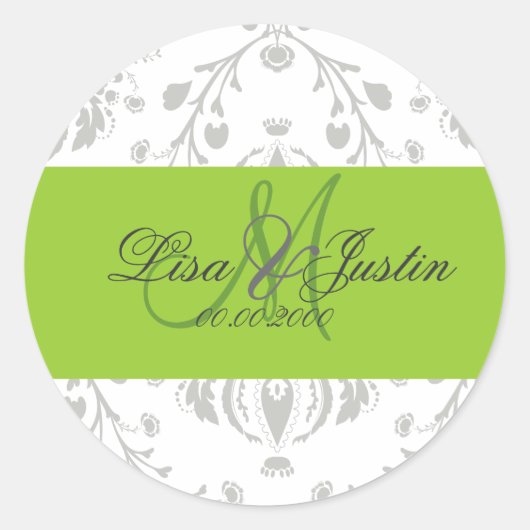 PixDezines dolce damask diyカラー ラウンドシール (正面)