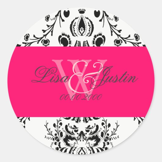 PixDezines dolce damask diyカラー ラウンドシール (正面)