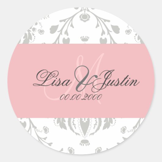 PixDezines dolce damask diyカラー ラウンドシール (正面)