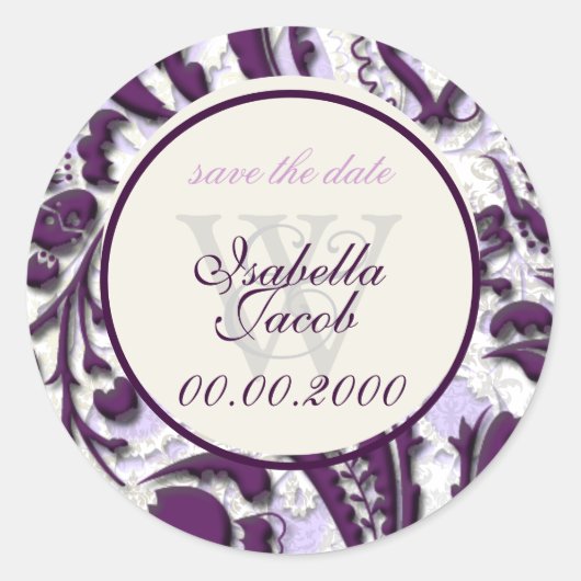 PixDezines dolce damask diyカラー ラウンドシール (正面)