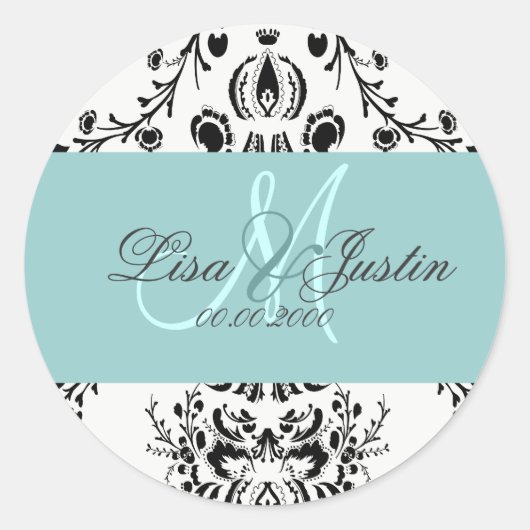 PixDezines dolce damask diyカラー ラウンドシール (正面)