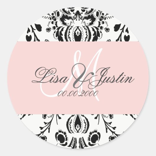 PixDezines dolce damask diyカラー ラウンドシール (正面)