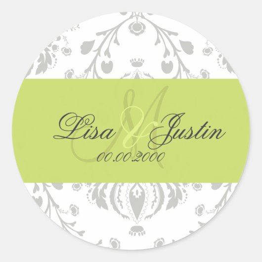 PixDezines dolce damask diyカラー ラウンドシール (正面)