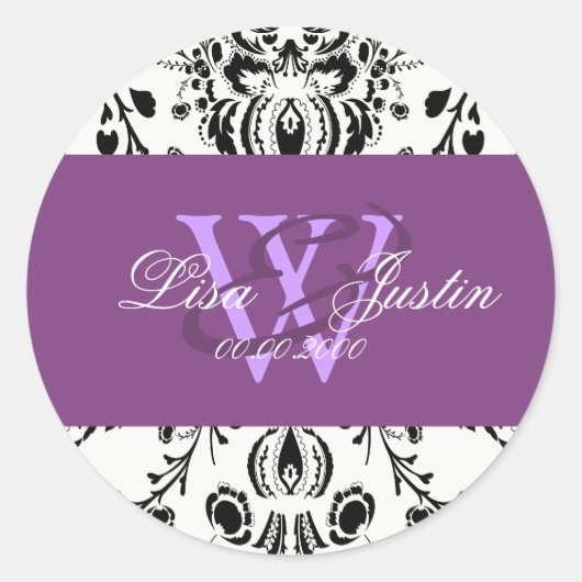 PixDezines dolce damask diyカラー ラウンドシール (正面)