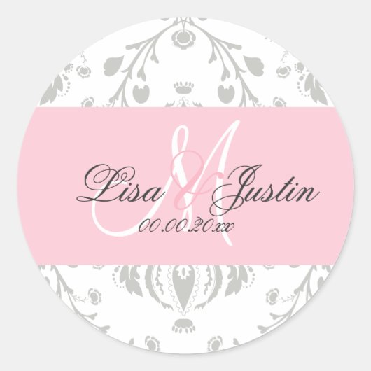 PixDezines dolce damask diyカラー ラウンドシール (正面)