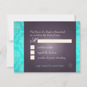 PixDezines Dolcet Damask、RSVPには5x7招待状が必要 出欠カード (裏面)