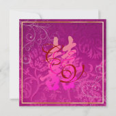 PixDezines Double Happines, 結婚's 招待状 (正面)