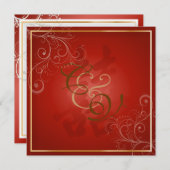 PixDezines Double Happines, 結婚's 招待状 (正面/裏面)