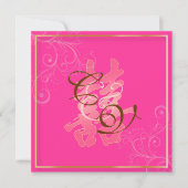 PixDezines Double Happines, 結婚's 招待状 (正面)