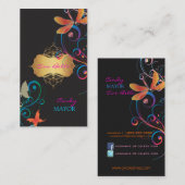 PixDezines Dragonflies Journey Rainbow 名刺 (正面/裏面)