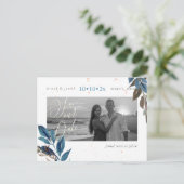 PixDezines Dustyティール（緑がかった色）救の紅葉 ポストカード (スタンド正面)