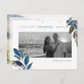 PixDezines Dustyティール（緑がかった色）救の紅葉 ポストカード (正面/裏面)