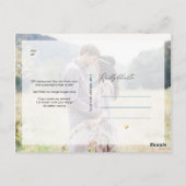 PixDezines Dustyティール（緑がかった色）救の紅葉 ポストカード (裏面)