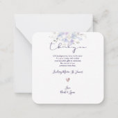 PixDezines Dusty薄紫サンキューノートカード ノートカード (裏面)