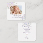 PixDezines Dusty薄紫サンキューノートカード ノートカード (正面/裏面)